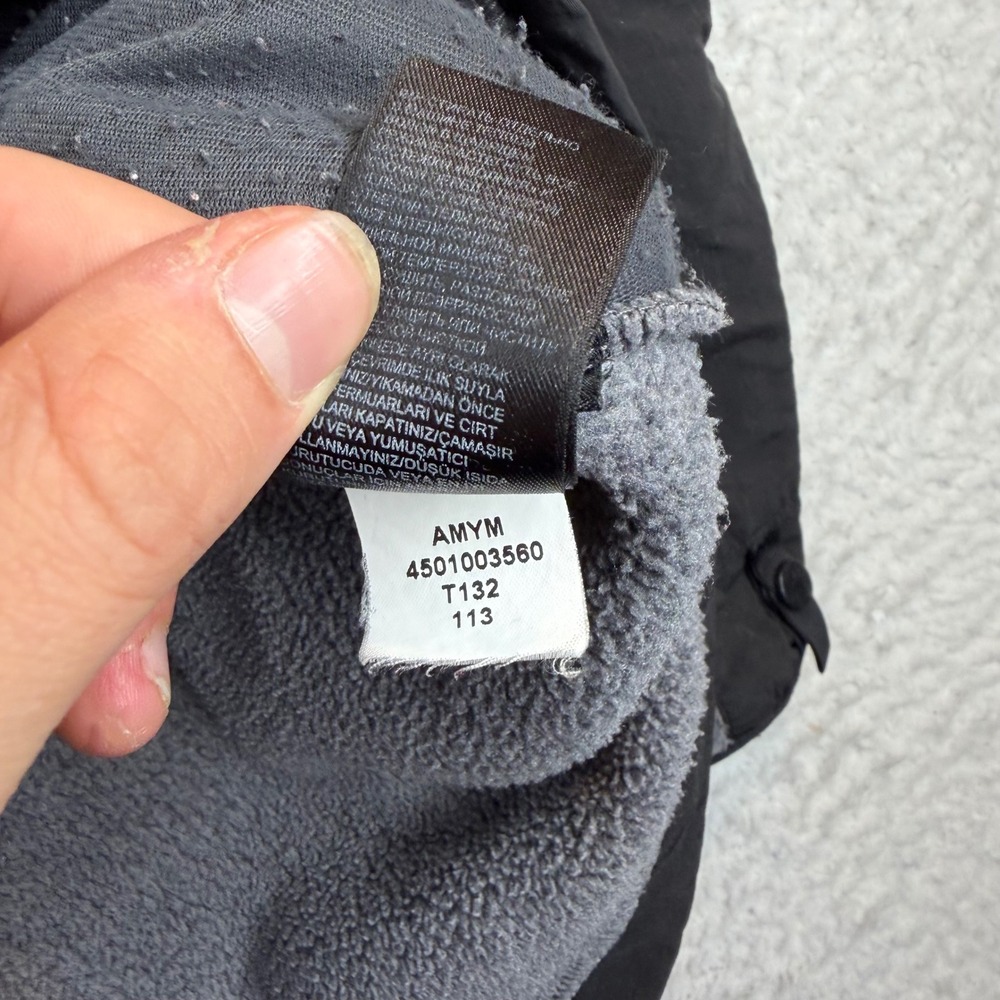The North Face Denali Hoodie Mens Large Grey Black Polartec Fleece Jacket T132 - Picture 5 of 9